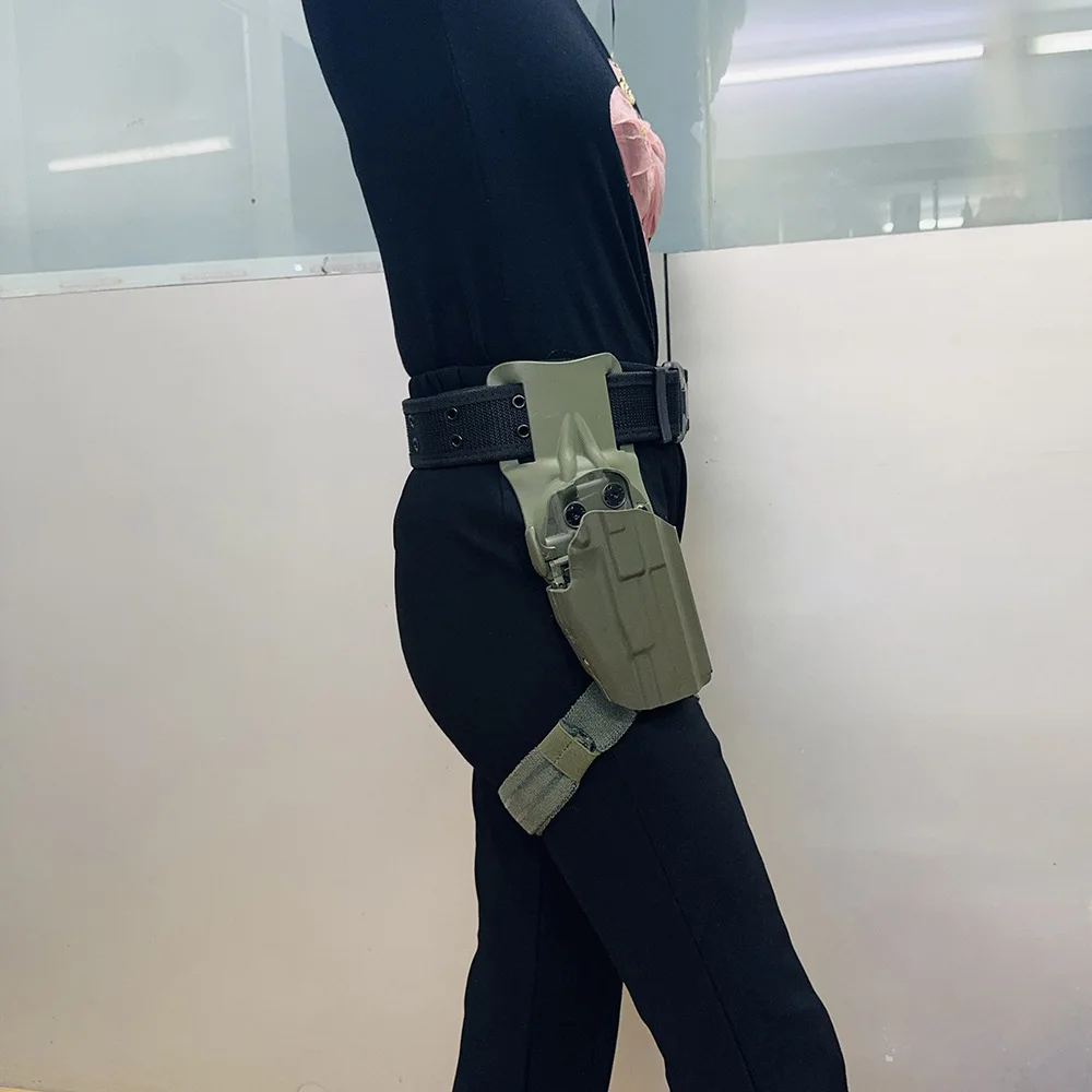 Quick-Release Drop-Down Quick-Draw Tactical Holster for G17 G18 G19 and DX2011 Holster with Leg Straps
