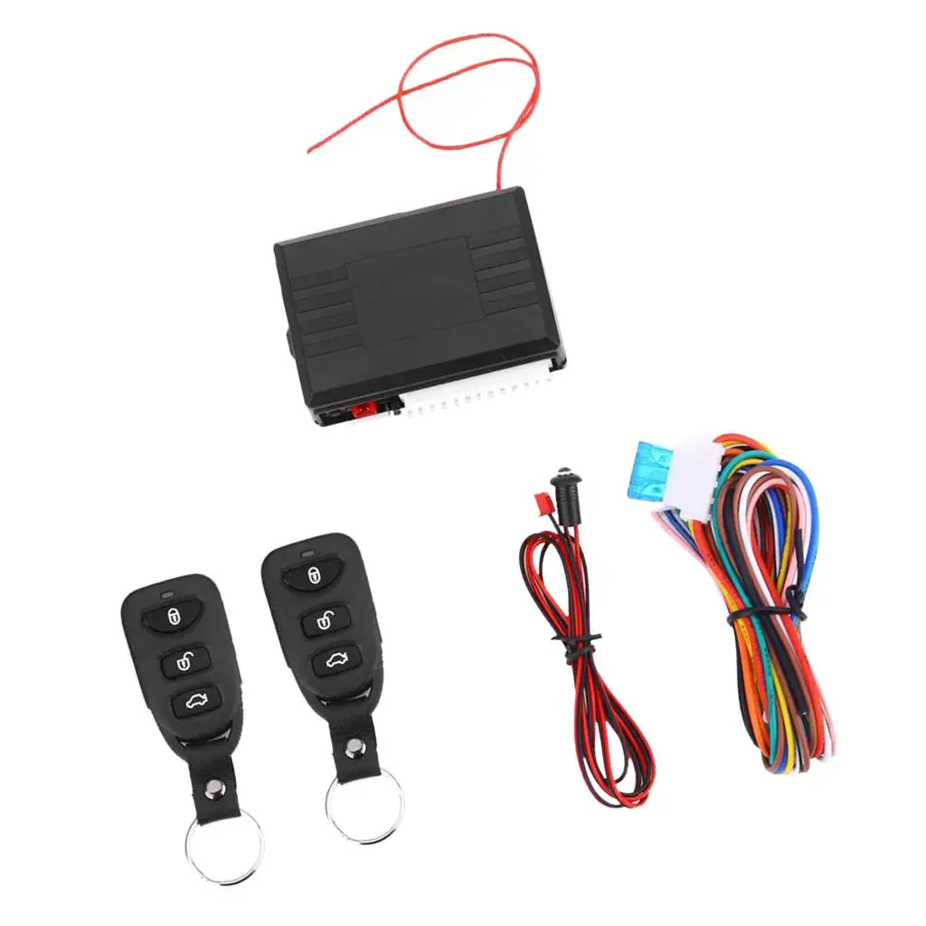 12V Car Keyless Entry Alarm System Remote Central Locking Kit with LED Indicator and Trunk Release Function