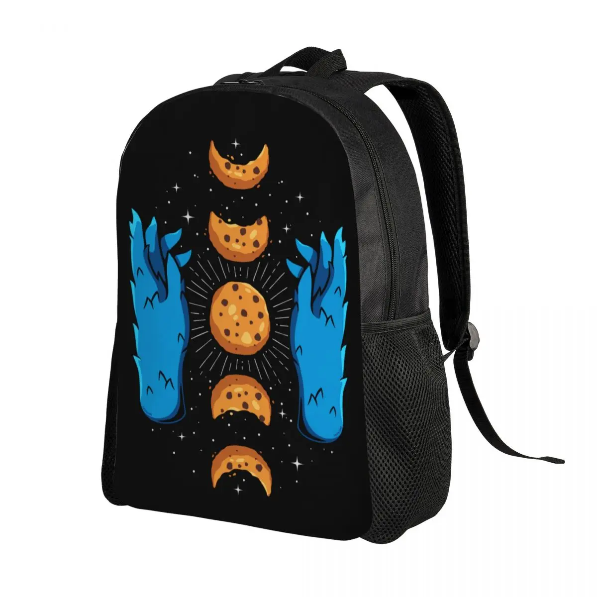 Custom Cookie Moon Phases Backpacks Men Women Fashion Bookbag for College School Bags