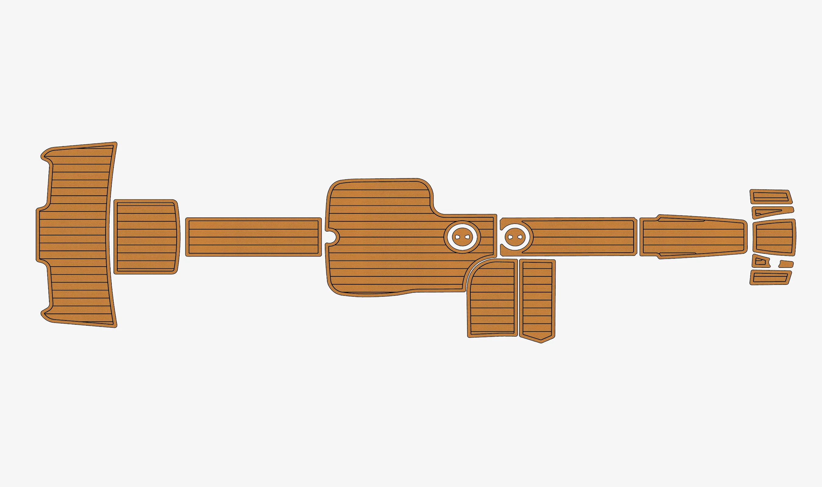 

Marine Faux Teak EVA Non-Slip Mat - 2004-2011 Mastercraft XStar Self-Adhesive 1/4" (6mm) Boat Deck Pad for Cockpit & Deck