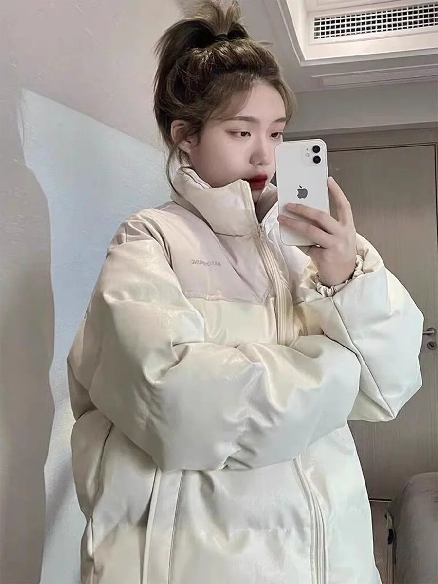 Parkas Acolchadas Estilo Hip Hop para Mujer, Elementos Culturales Tradicionales Chinos Asiáticos Orientales, Diseño con Motivos Orientales, Estilo Atractivo