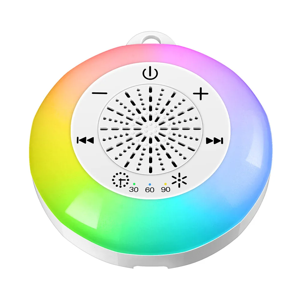 Baby White Noise Machine Timed Shutdown Portable White Noise Machine 22 Sounds 7 Colour Night Light for Baby Adult Office Travel