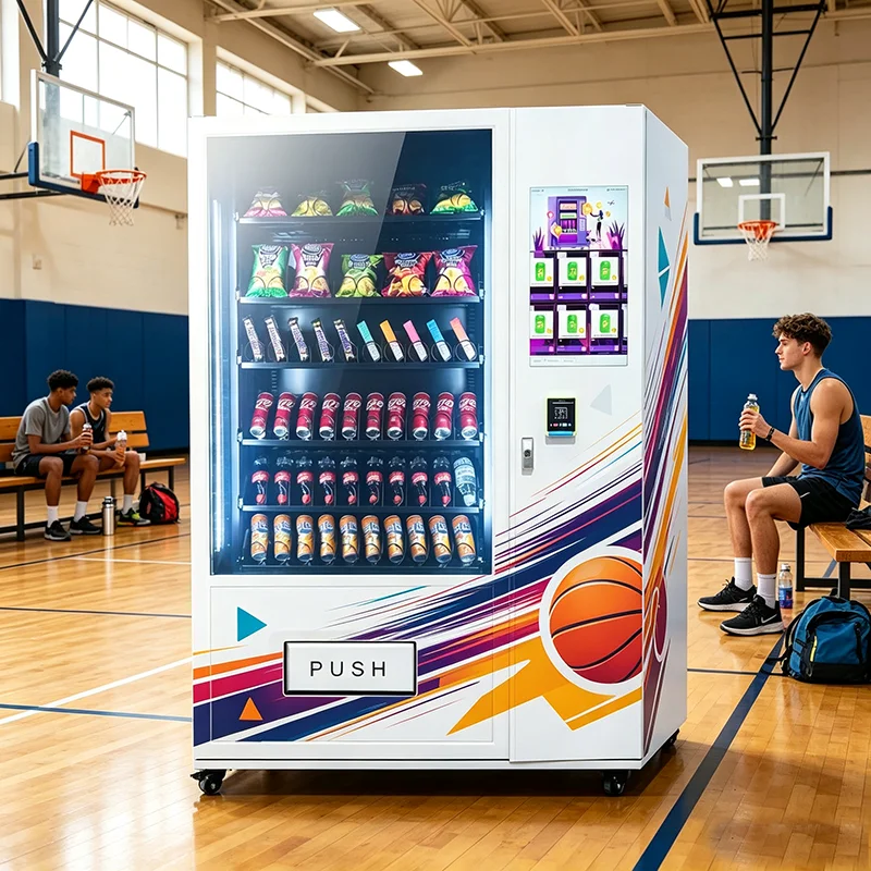 Multi-function Self Service Vending Machine Snack Soda Water Combo Vending Unit