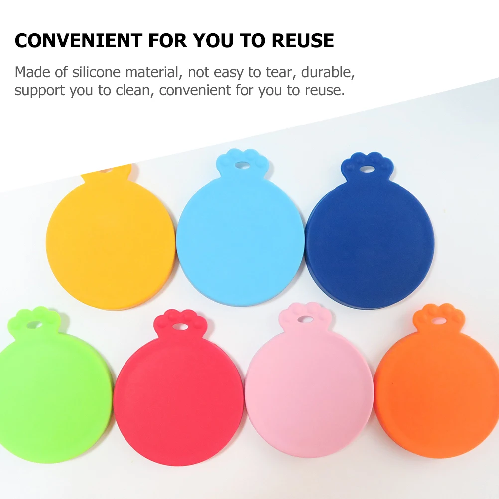 

4 Pcs Silicone Fresh Cover Dog Food Can Covers Lids Pet The Circle Supplies Silica Gel for
