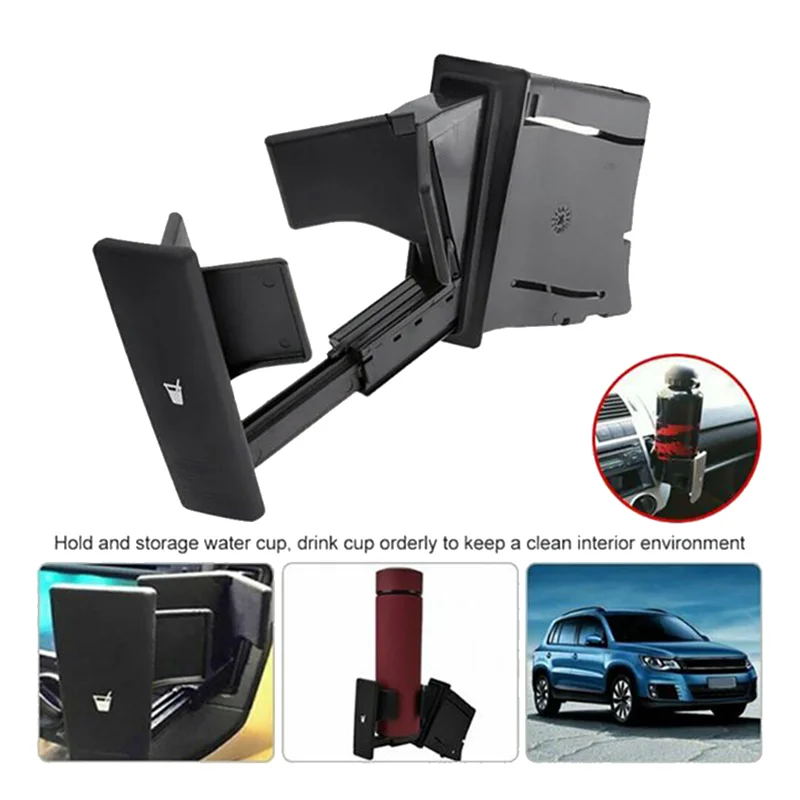B78B-ブラック 車のカップホルダー ダッシュボードカップホルダー - ポロ 9N 2002 2003 2004 2005 2006 2007 2008 2009 2010 6Q0858602