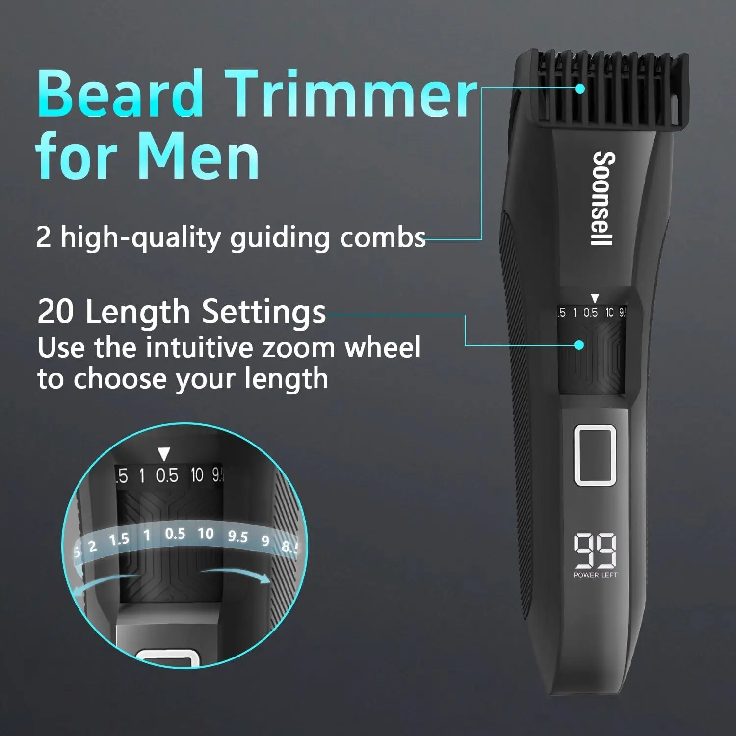 Men's Grooming Kit, 4-in-1 Set with Beard Trimmer for Men