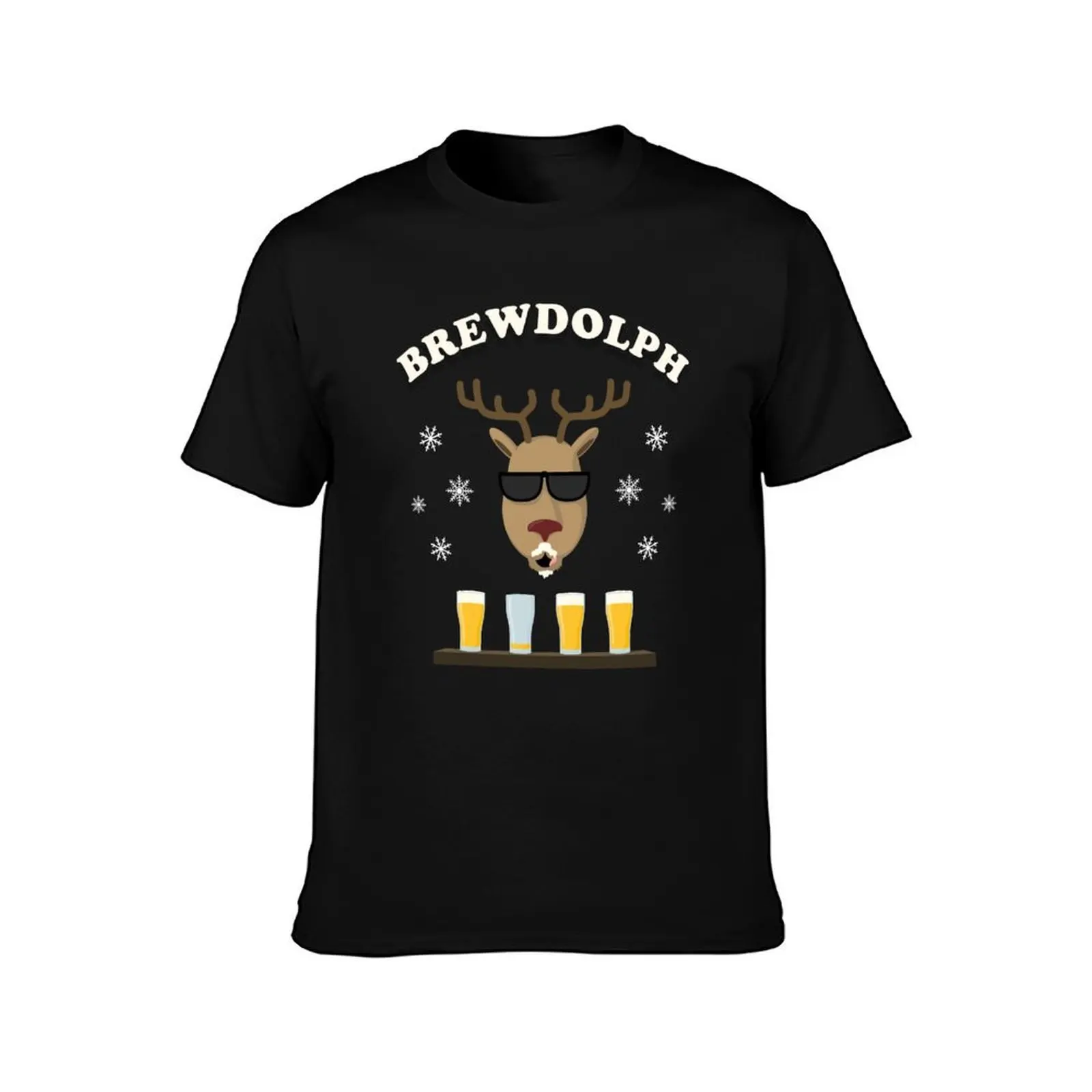 Brewdolph Christmas Reindeer Brew Dolph T-Shirt Plus Size Lightweight Tee Shirt T-Shirt