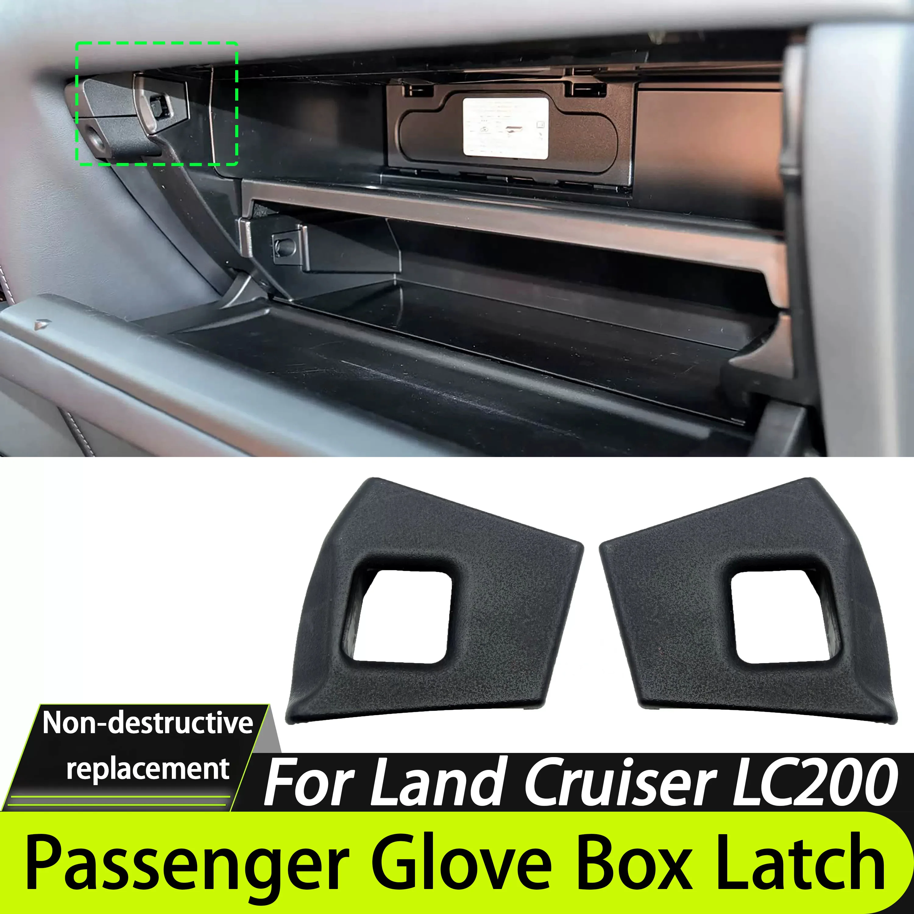 Passenger Side Glove Box Lock Latch Catch For Toyota Land Cruiser LC200 ABS Engineering Plastic No-Drill Direct Fit