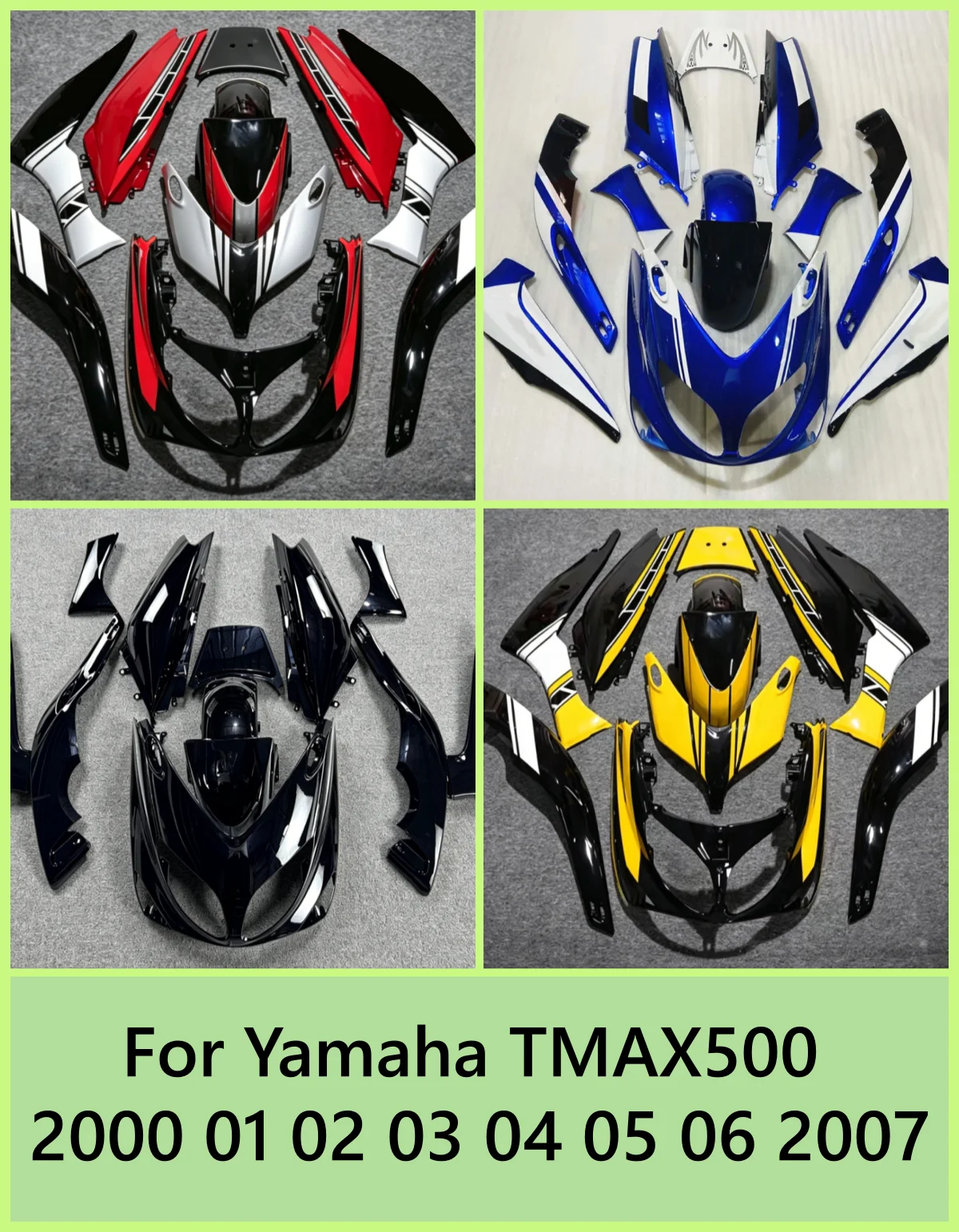 Suitable for Yamaha TMAX500 2000 01 02 03 04 05 06 2007 motorcycle cowling shell accessories, multi-color optional, customizable