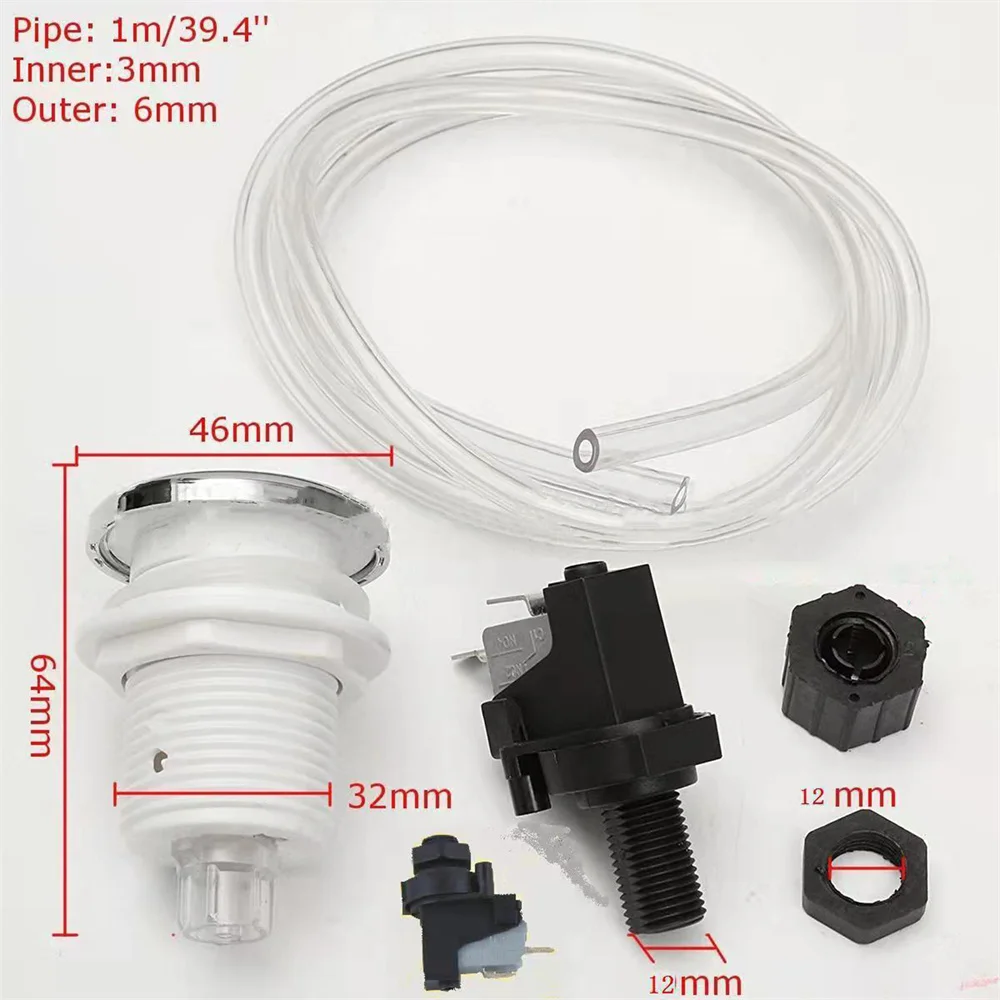1PC Swimming Pool/ Bathtub Pneumatic Air Pump Switch+ 1M Hose + Connecting Peiece Air Pump Accessories