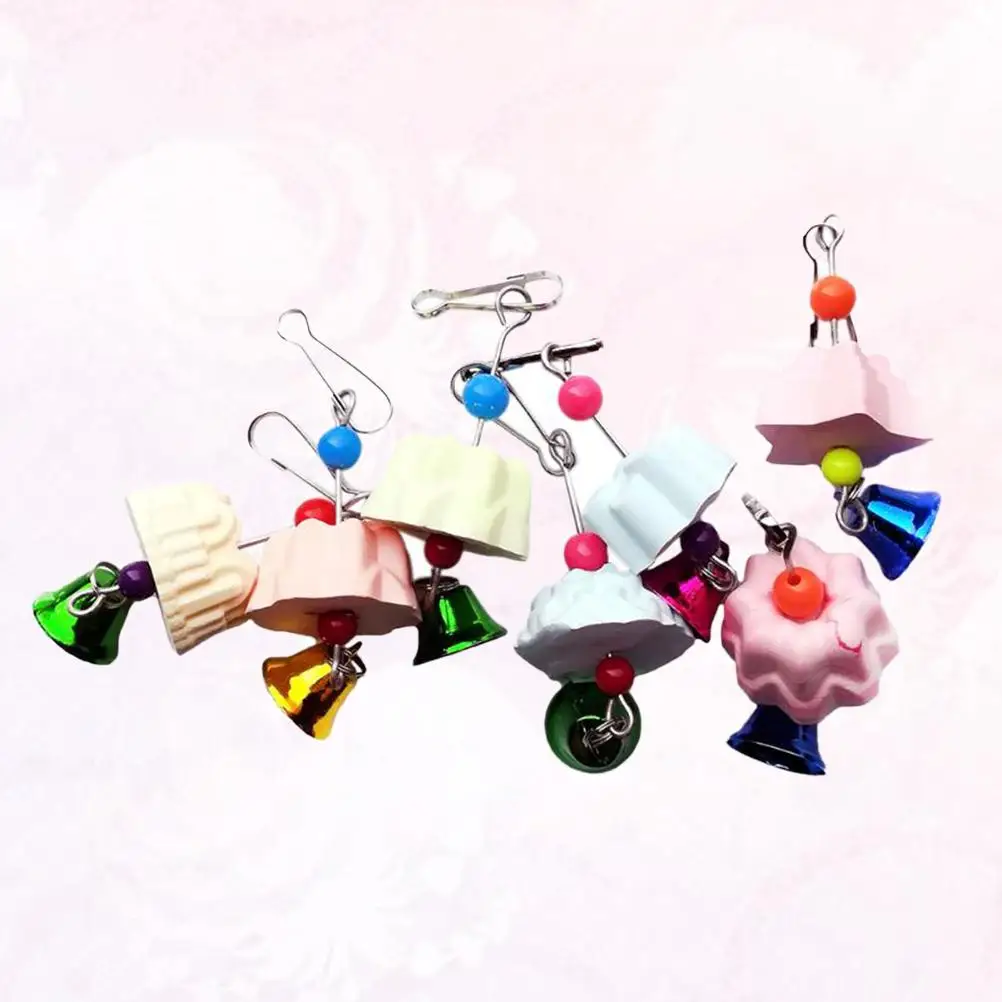 

10 Pcs Bird Cage Chewing Toys Calcium Milk Beaks Biting Parrot Beak Stone Molar Safe Durable Large Size Steel Hooks Bright