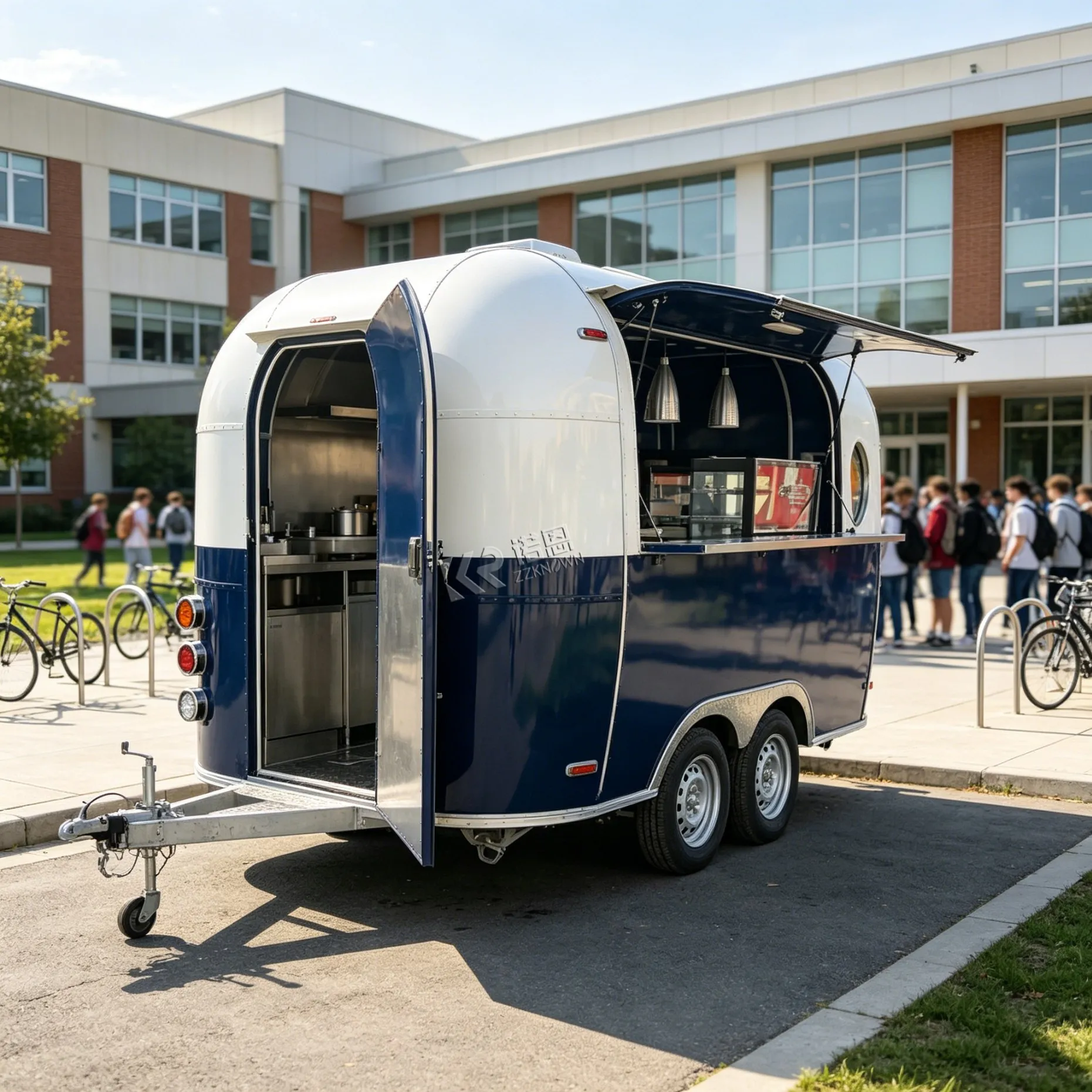 Food Truck New Arrival Outdoor Kitchen Fast Food Trailer With Cooking Equipment/ China Factory Mobile Food Cart For Sale Europe