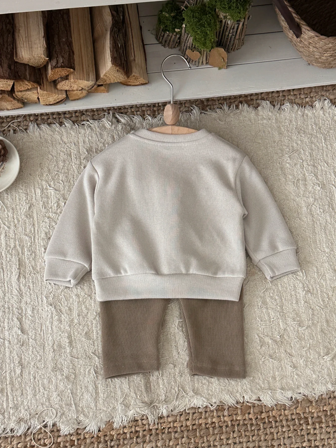 Mama's Boy Towel Embroidery Baby Boy 2Pcs Outfit Waffle Knit Sweatshirt Corduroy Pants Spring Toddler Casual Tracksuit Set