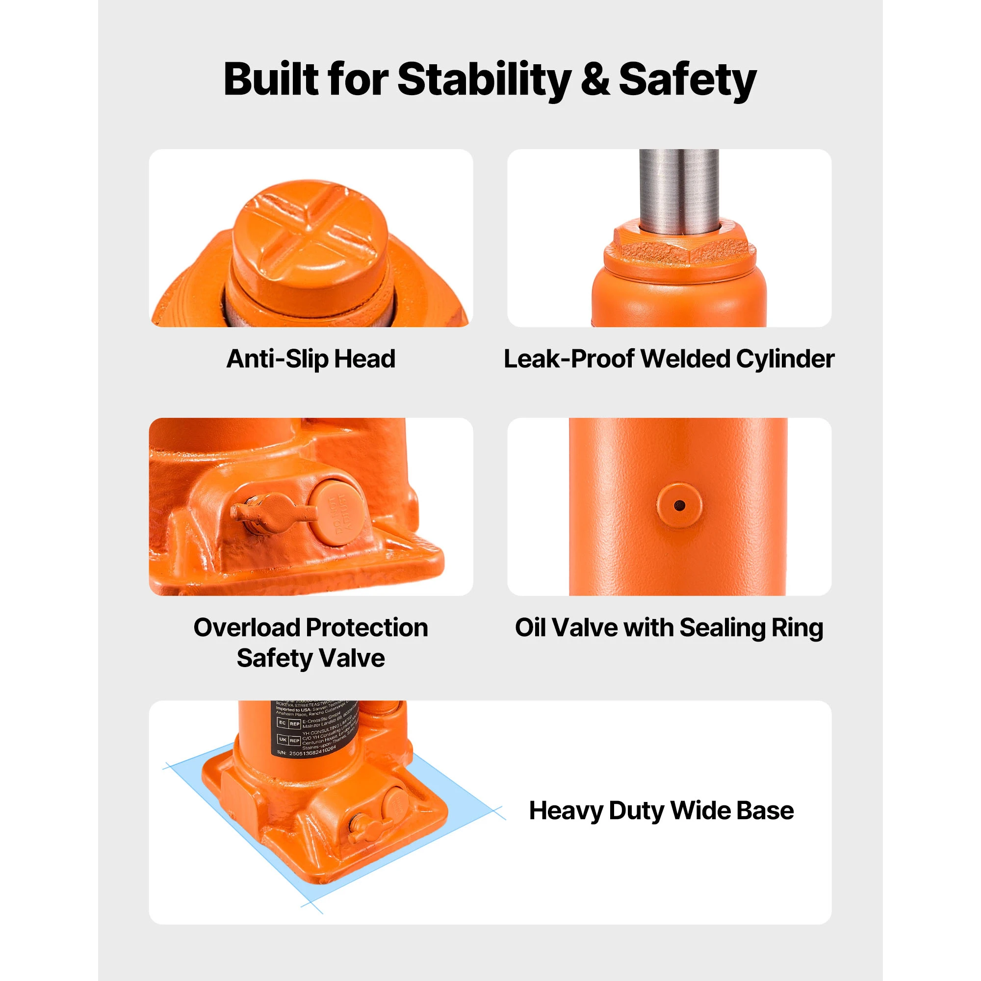 SucceBuy Hydraulic Bottle Jack 6