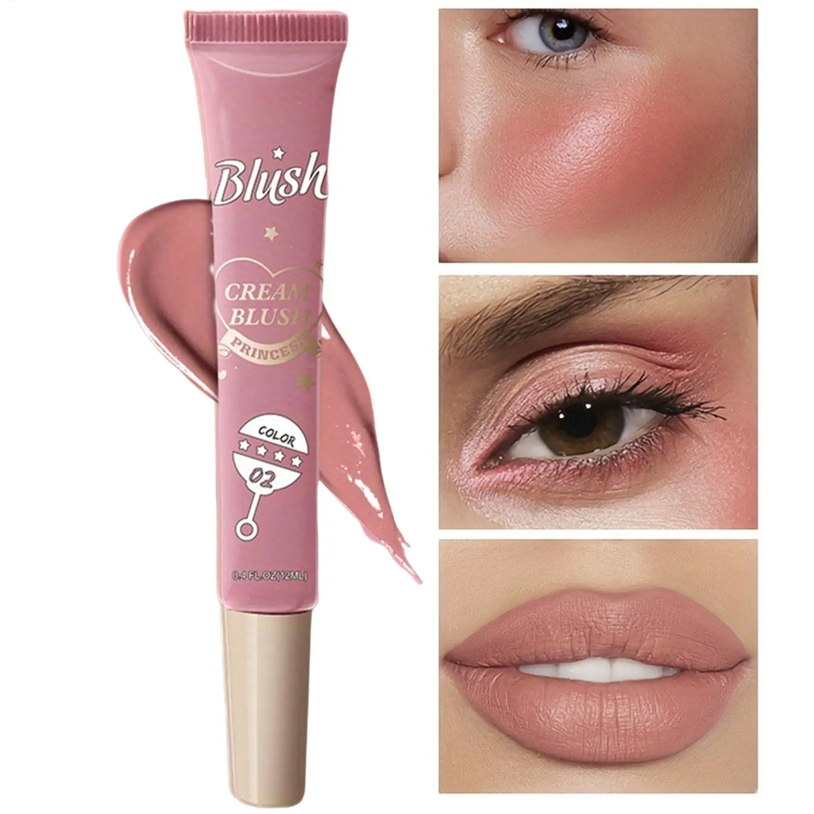 Cream Blushes Long Wearing Hydrating Matte Cheek Cream Blushes Blendable Color blush Highlight stick for Eyes,Lips&Cheeks