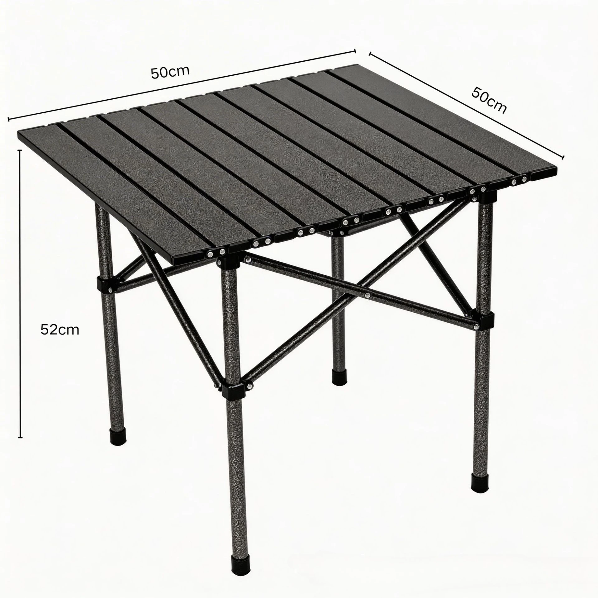 Outdoor camping aluminum alloy egg roll table portable folding camping