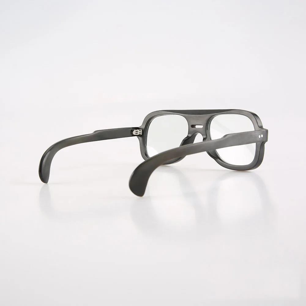 Eyeglass Frames Oversize Pilot Double Bridge Vintage Lenses Eyeglasses Handmade Buffalo Horn Prescription Man Glasses Frames - view 5