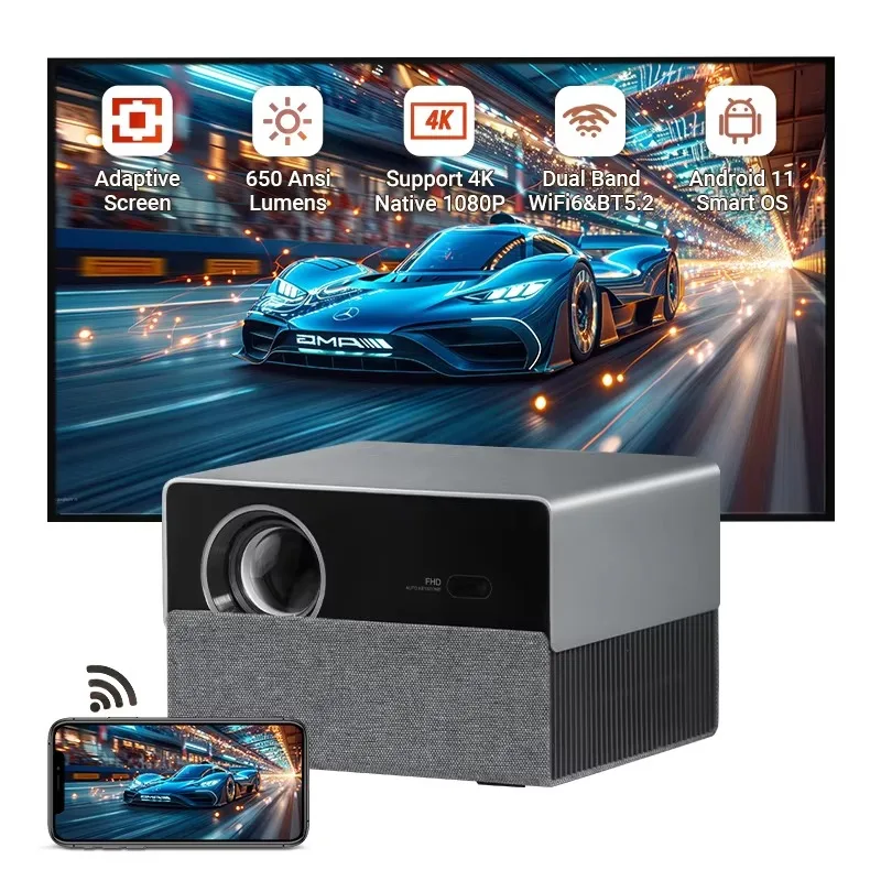 

L006 Smart Android WiFi Proyector Full HD 1080P Video Projector Home Theater Lcd Led Movie Projecteur 4K