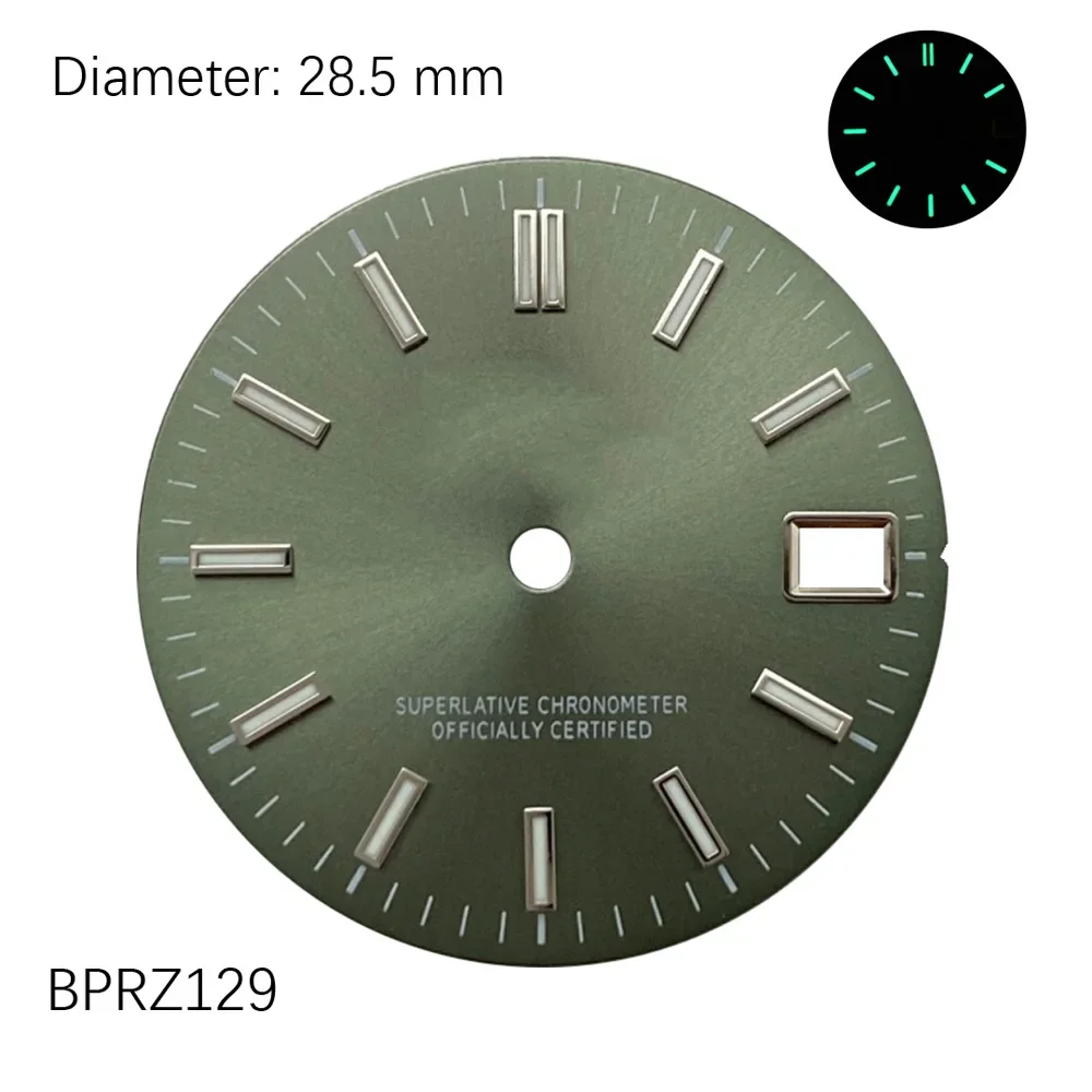 DATA de escala de unha com listra solar de 28,5 mm ---- Acessórios de relógio JUST NH35dial Mostrador personalizado do relógio S