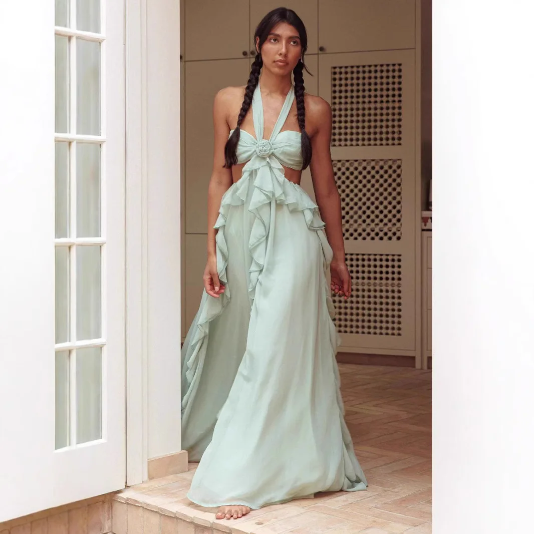 Mode Ruche Zomerjurk voor Vrouwen Sexy Uitgesneden Slanke Vakantie Feestjurken Roze Strapless Backless Party Fairy Jurk 2025