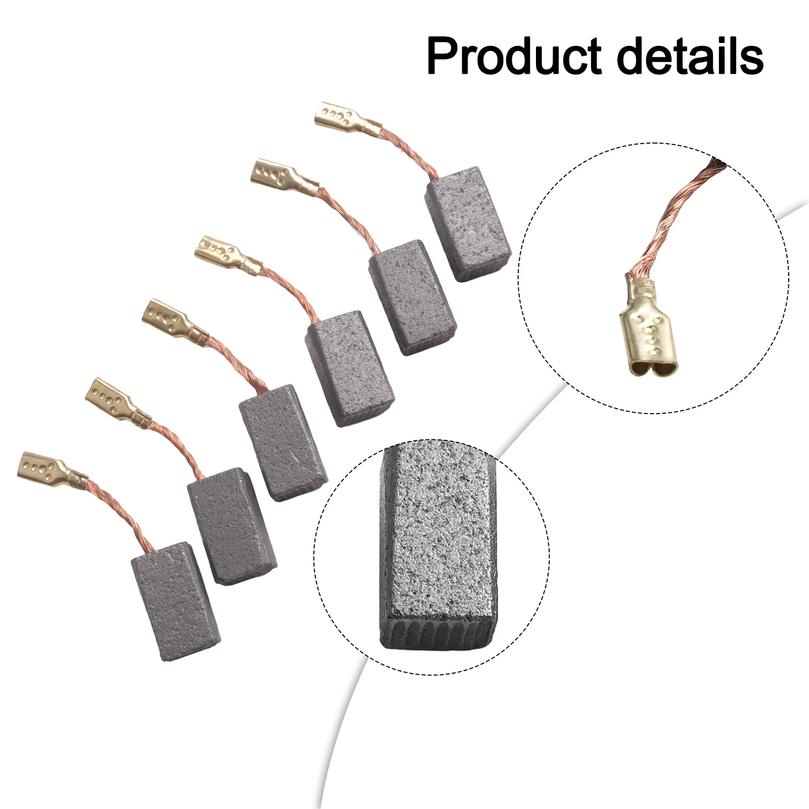 Replacement Carbon Brushes for Bosch GWS7 GWS 7 100 GWS 7 115 GWS 7 125 GOP250CE GWS720 6 5x8x13mm Set of 6 Brushes