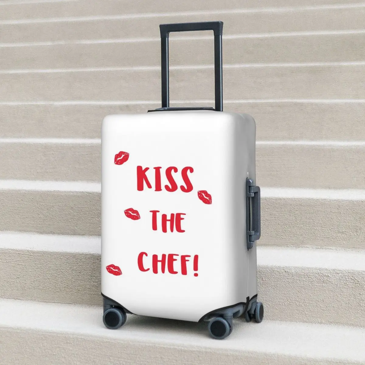 غطاء حماية لحقيبة السفر من Kiss The Chef، أغطية حماية مرنة لرحلات الأمتعة مقاس 18-32 بوصة