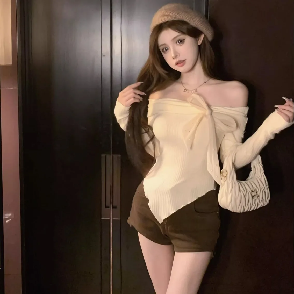 

Sweaters Jumpers Pullovers Woman Red Jerseys Fall Crochet Look Concert Daily Festival Alternative Rock Band Punk Grunge Y2K Fit