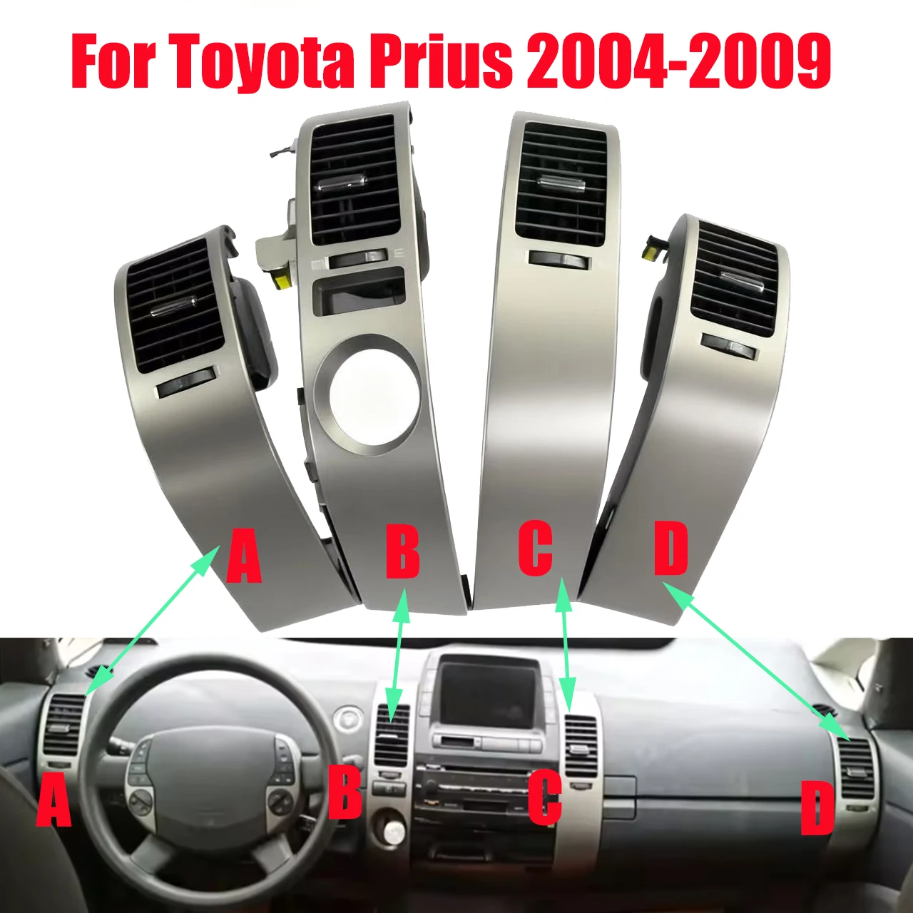 for Toyota Prius 2004-2009 Air-condition Panel Interior Center Console AC Air Vent Airvent