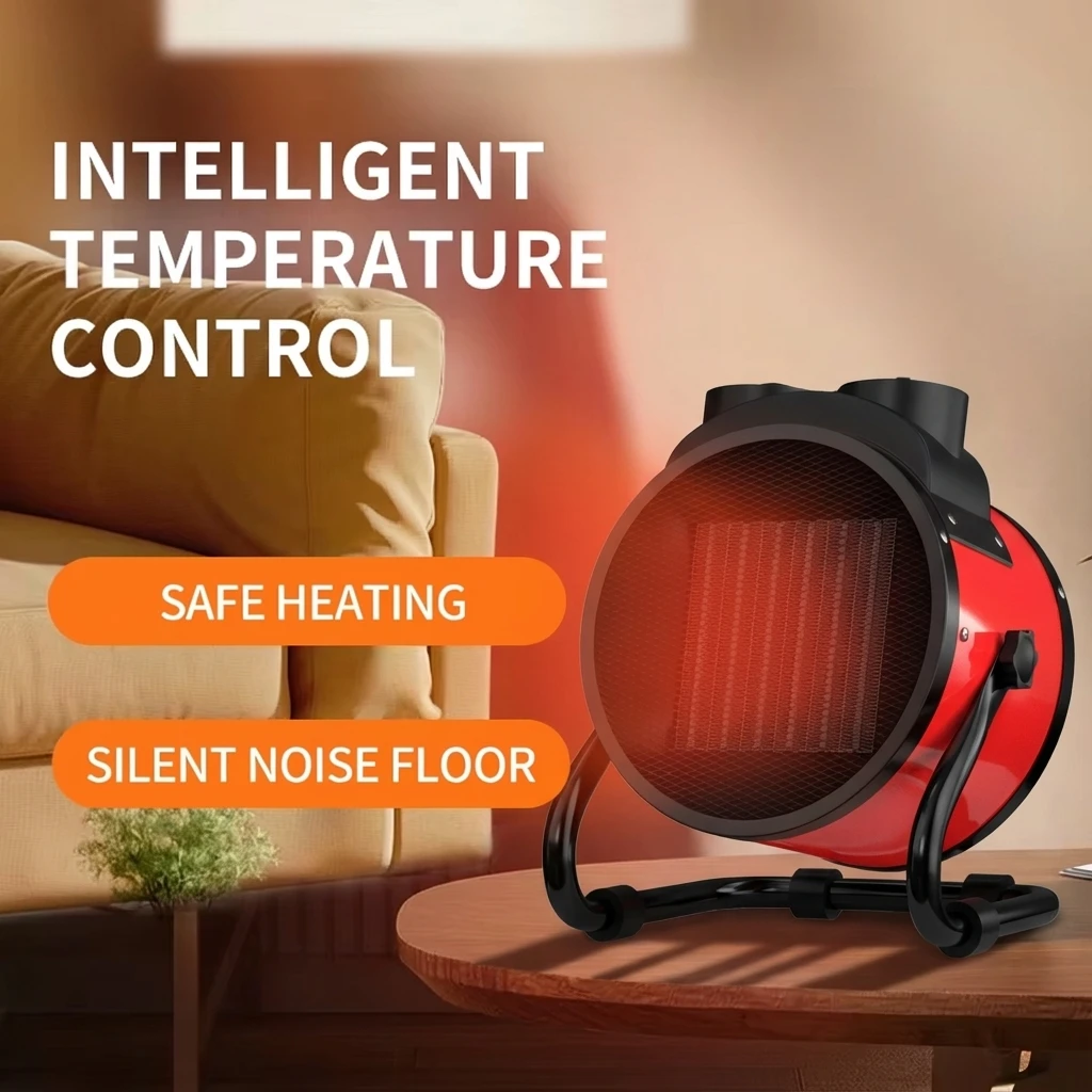 

Портативный обогреватель 2000 Вт с быстрым нагревом, режимом вентилятора, регулируемым термостатом, 2 режима настройки, защита от перегрева и опрокидывания, энергосбережение