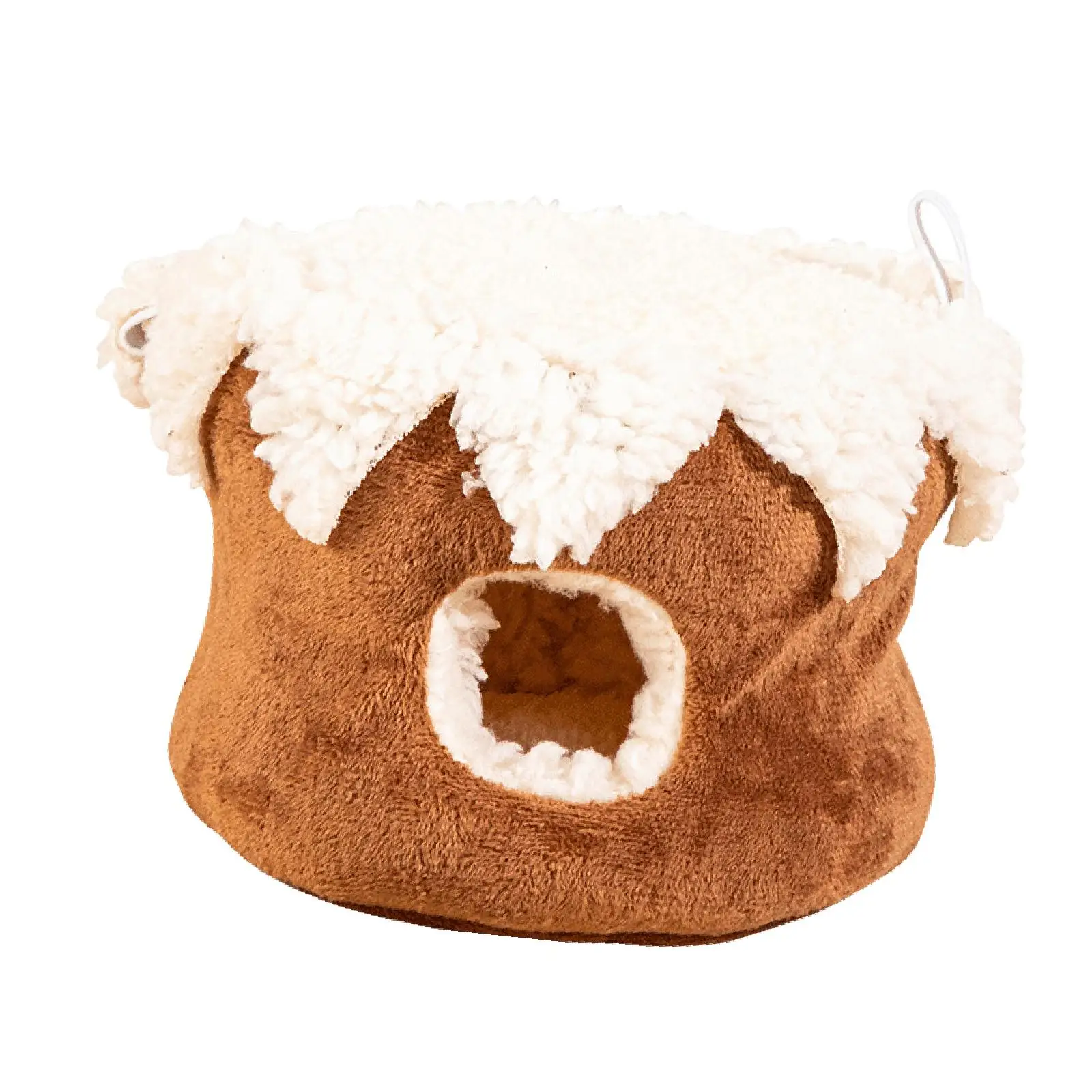 Lovely Hamster Nest Winter Cozy Hideaway Compact Plush Bed for Small Animal Resting Sleeping Hut