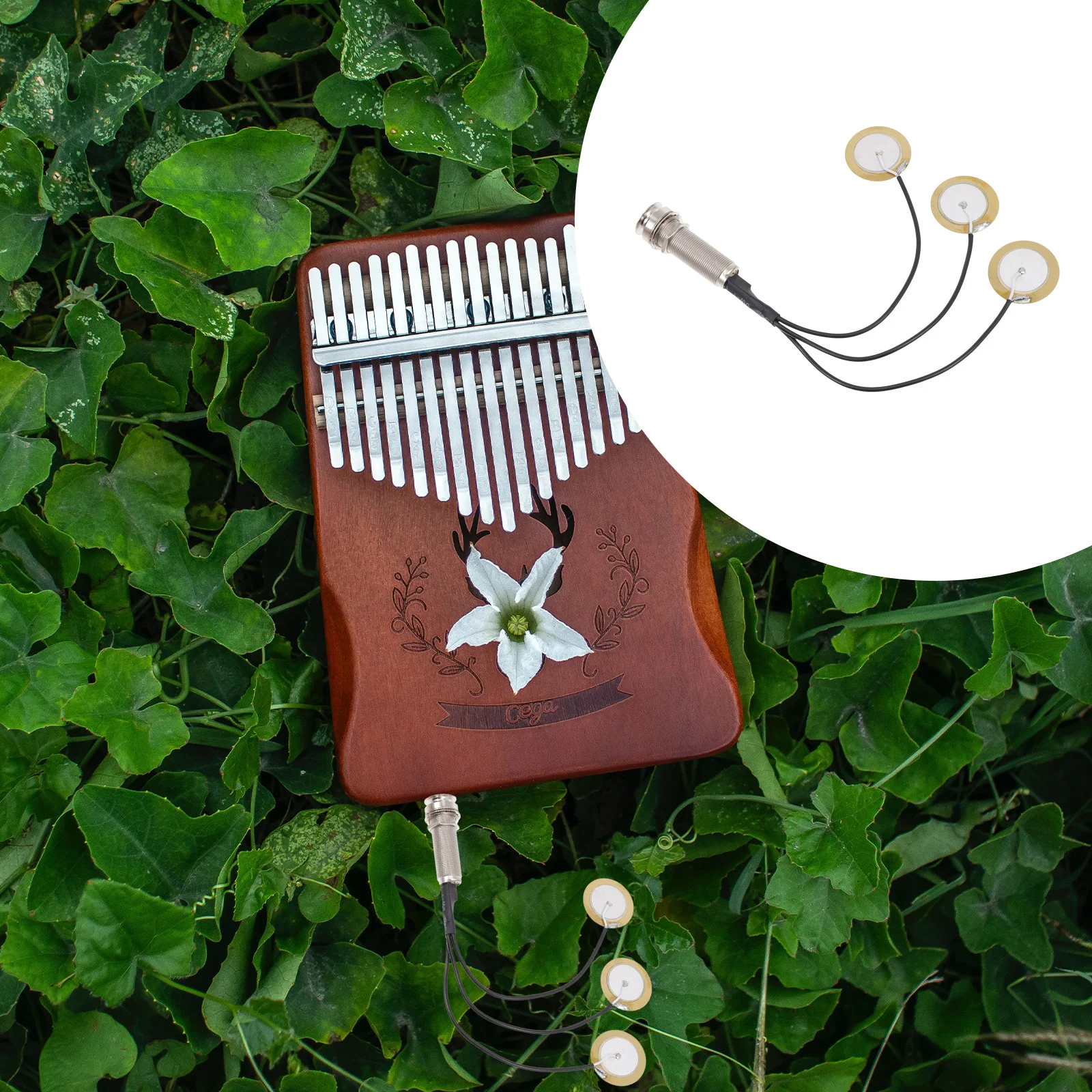 

Kalimba Thumb Piano Parts Silver Lightweight Durable Replacement Pickup Creative Accessory Simple Humbucker Professional Musical
