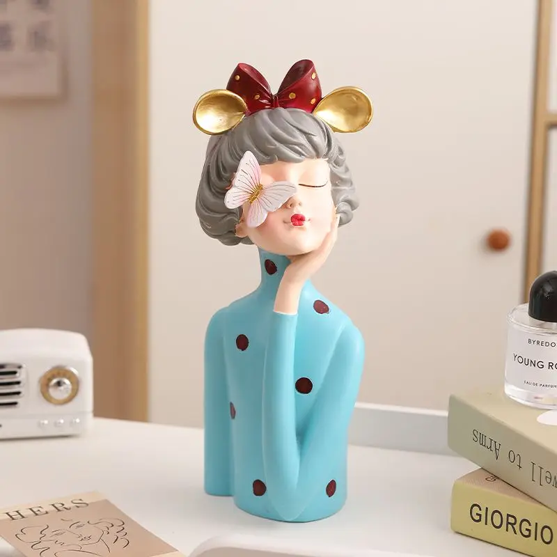 

Скандинавская исцеляющая ваза-бабочка, поднос для девочек, фигурки из смолы, аксессуары, художественный дом, гостиная, настольный шкаф, статуя, украшения, предметы