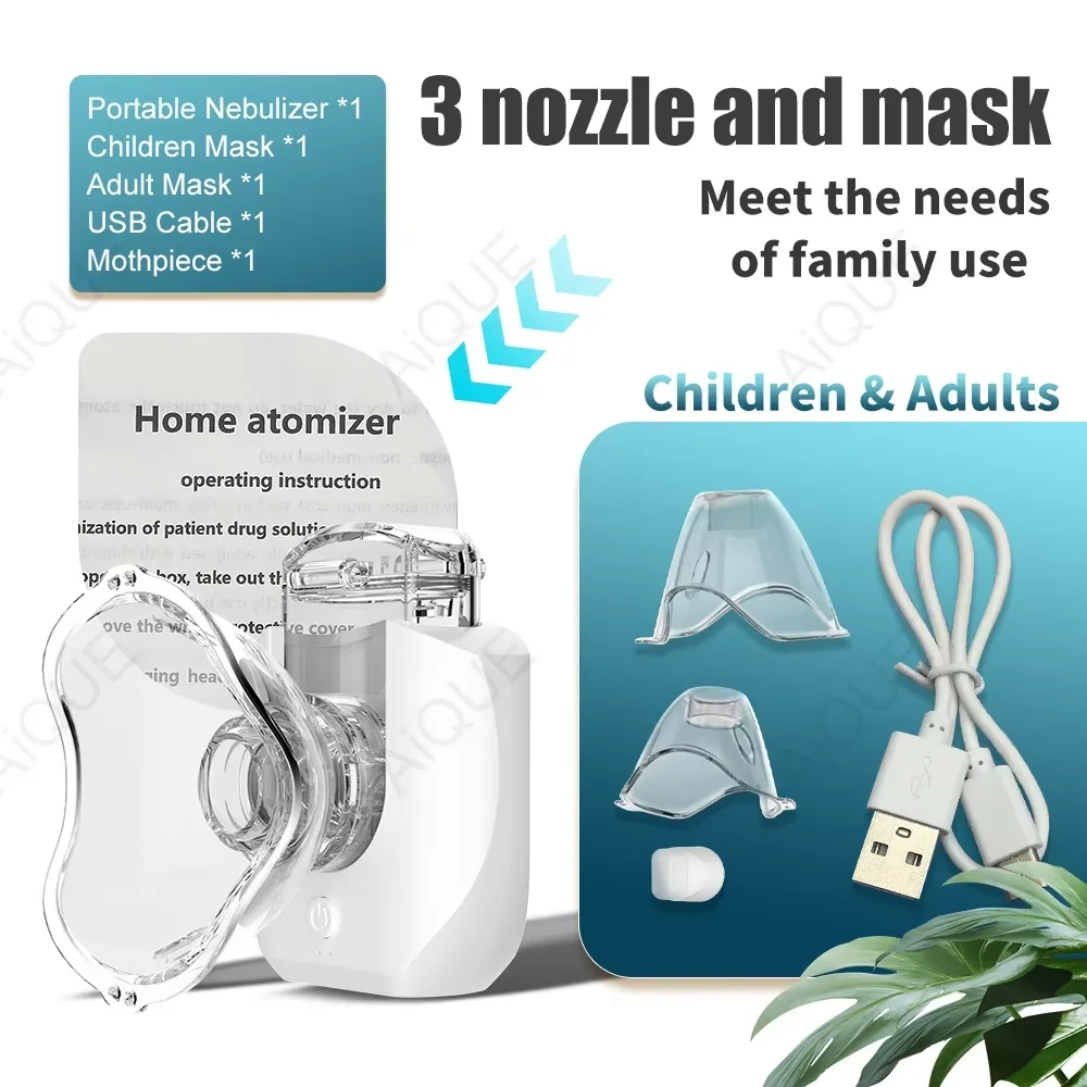 AiQUE Wiederaufladbarer Haustier-Inhalator Mini Tragbarer Tierzerstäuber Veterinär-Asthma-Inhalator Spacer-Gerät für Katzen & Hunde Gesundheitspflege – Detail 4