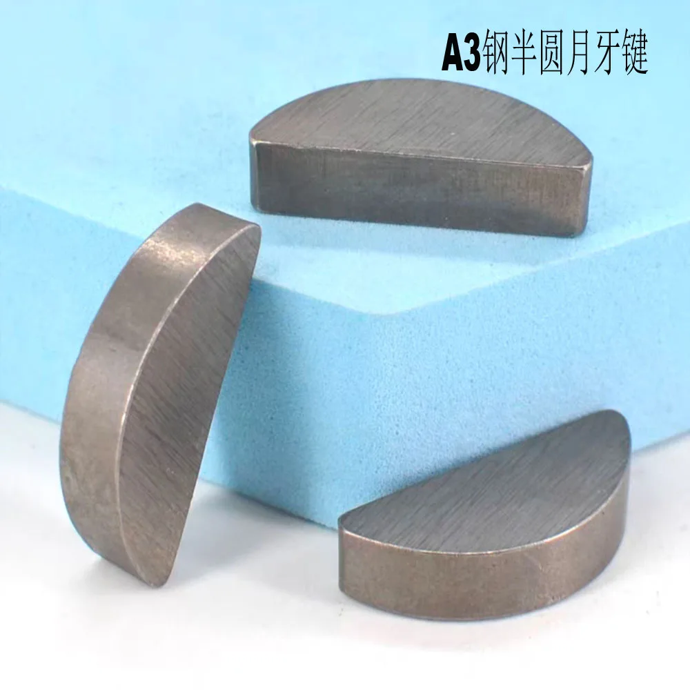 A3 Carbon Steel Metric Woodruff Half Moon Keys M2 M2.5 M3 M4 M5 M6 M8 M10 For Shaft Connection & Machinery Repair