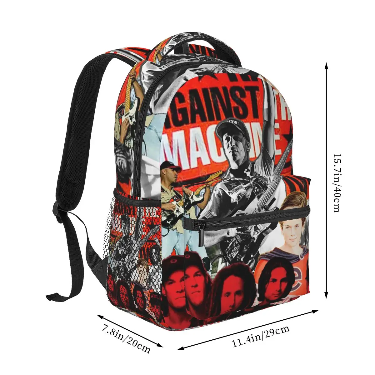 Band Rage Against The Machine Bulls On Parade Mic Backpack Student Boys Girls BookBag Kid School Bag Shoulder Bags for Men Women