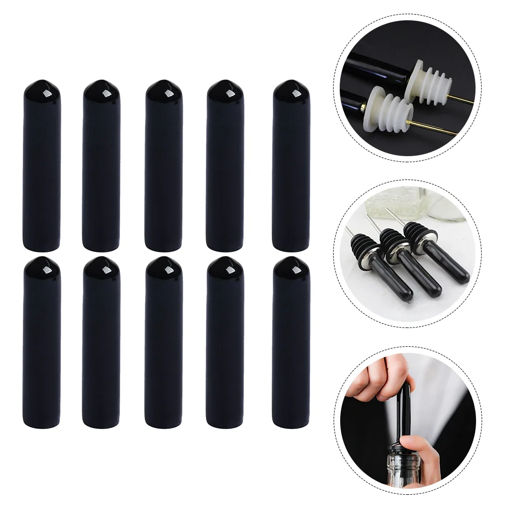 10 Pcs Cap Pour Spouts Caps Bottle Cover Stoppers Pourer Oil Covers Dispenser Small Mouth Rubber