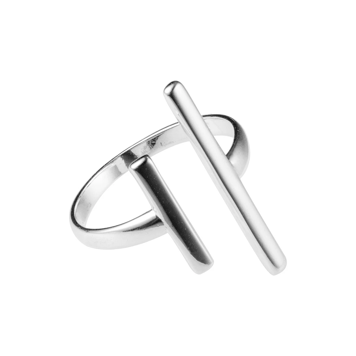 Modian Fashion Geometric Line Authentic Sterling Silver 925 Ring for Women Open Adjustable Finger Ring Fine Jewelry 2025 Design