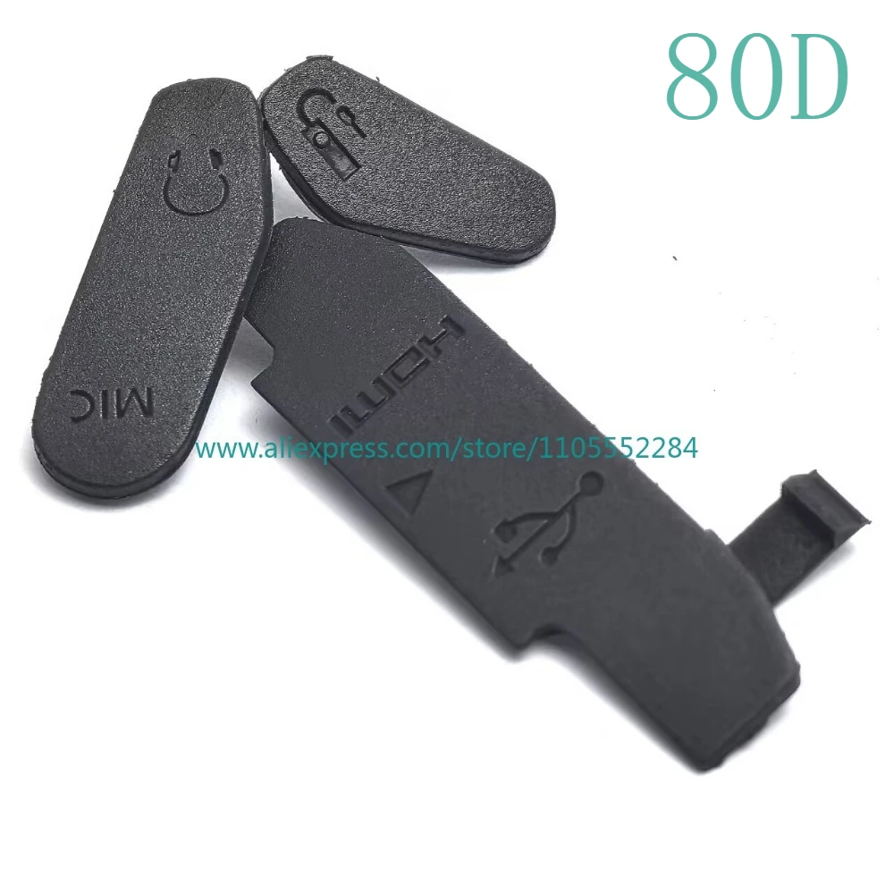 New HDMI-compatible MIC USB Rubber Cover Unit For Canon EOS 80D 800D 77D Camera Repair Part