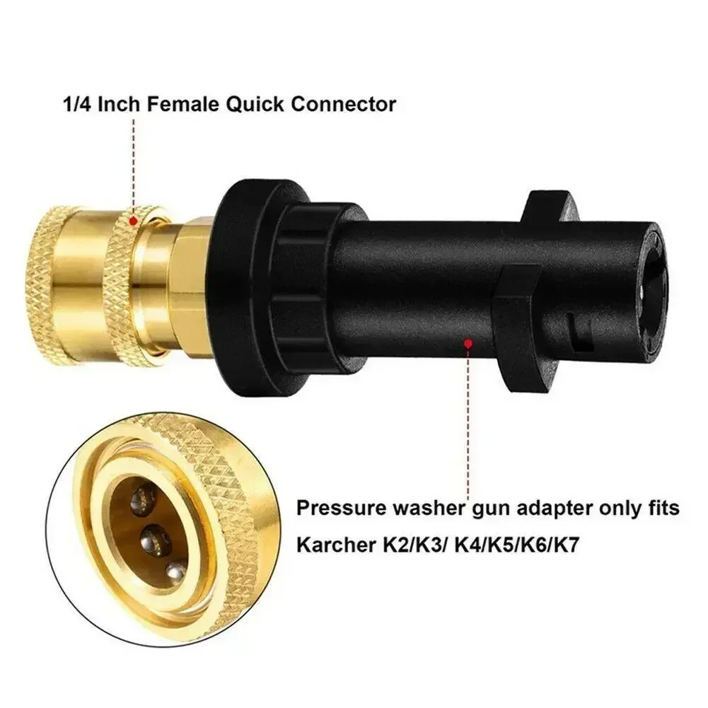 Practical High Pressure Washer Nozzle 1/4 Inch Adapter Replace Replacement For Karcher K Series Quick Connector