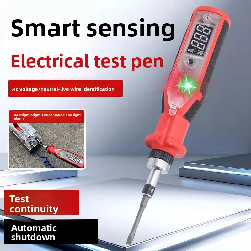 High precision NCV induction pen 3~450V sound and light alarm color screen backlight home socket circuit on/off test pen