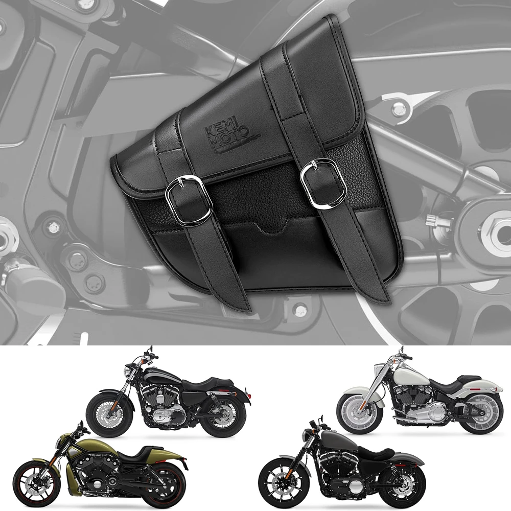 KEMIMOTO Motorcycle Saddlebag Swingarm Bag Waterproof Side Tool Storage Bag for Street 750 for Sportster Iron 883 1200 Side Bag