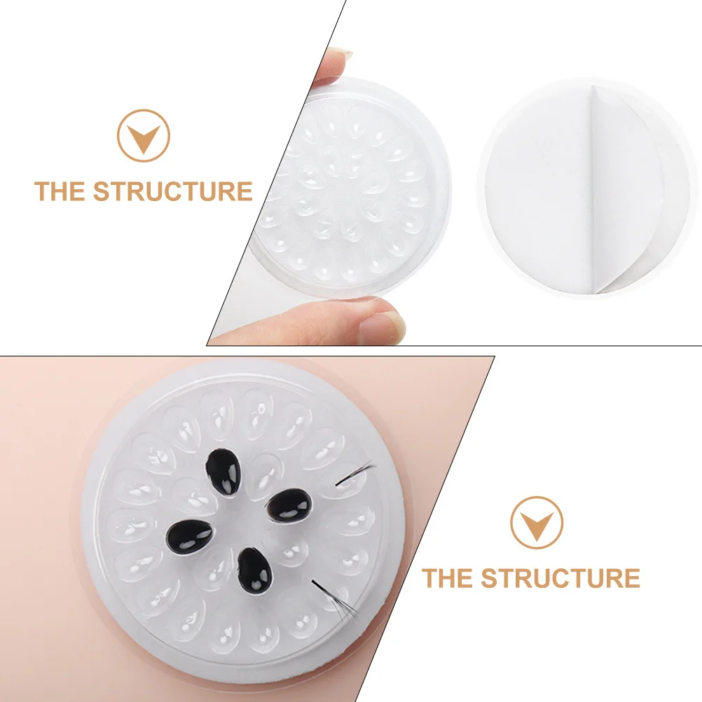 20 個フラワーまつげ接着剤プレート移植まつげホルダーツールサロン供給遅延乾燥時間つけまつげ顔料プレート