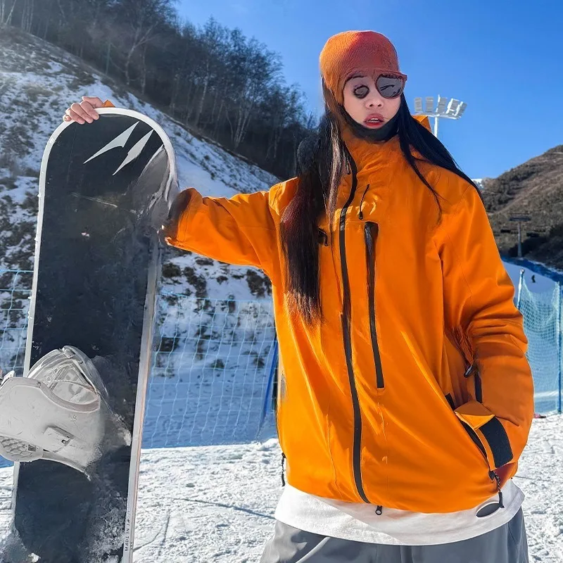 Ski suit 3L full pressure glue warm 3M men's and women's high-end hard shell single and double ski top cold-proof men's and