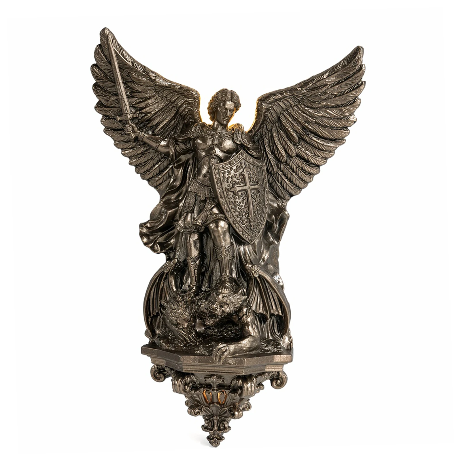 8inch/20cm Modern Angel Gold Wall Lights Bronze Finish Nordic Modern Wall Light for Home Living Room Bedroom Bedside Decor