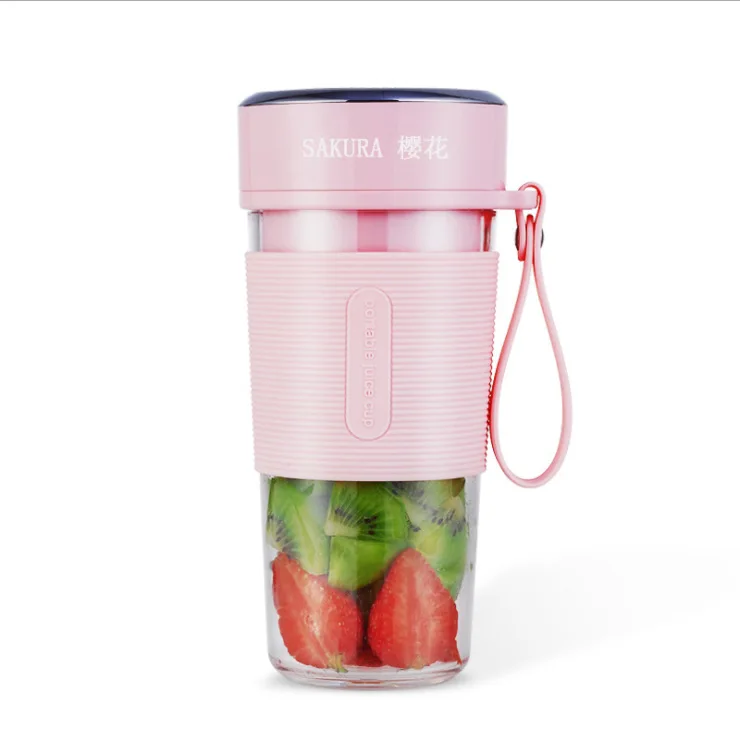 Multifunctional Mini Juicer 300ml Portable Travel Water Bottle USB Charging Smoothie Shaker 40s DIY Electric Juice Blender Maker