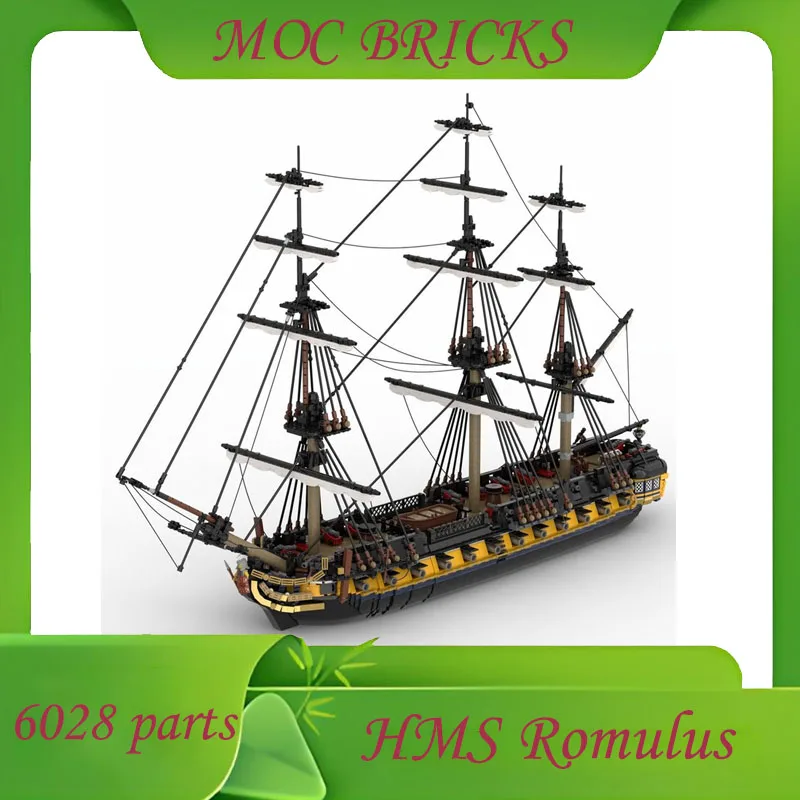 Personnalisé 6029 pièces MOC frégate française HMS Romulus navire de guerre ensemble technique bricolage éducation assemblage Puzzle enfants Puzzle anniversaire jouet cadeau