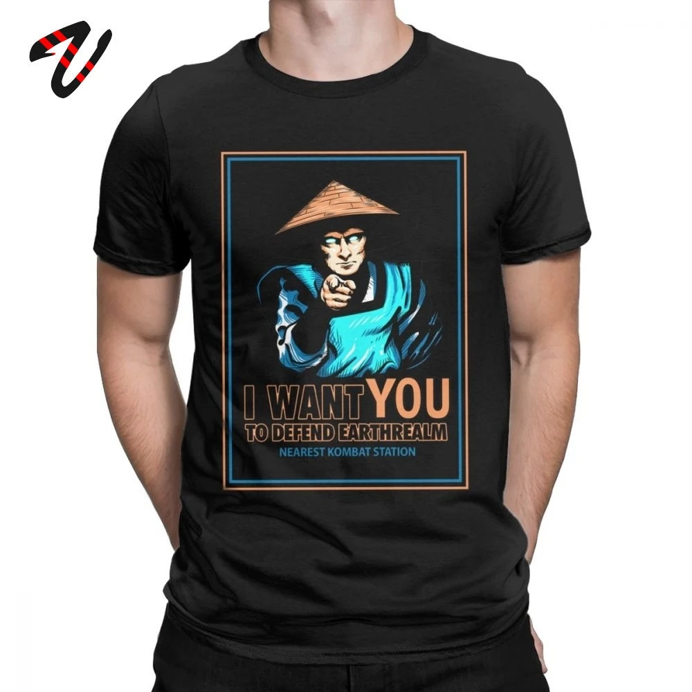 Men\'s Tshirt Raiden I Want You For Mortal Kombat Tees 11 Fighting Game T Shirt Awesome Cotton Clothing Best Gift T-Shirts