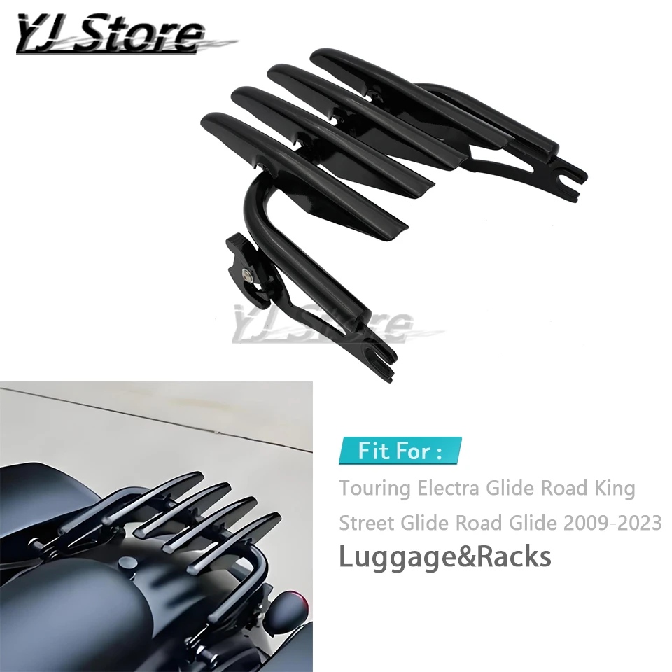 Fit For Harley Touring Electra Glide Road King Street Glide Road Glide 2009+ Detachable Two Up Stealth Luggage Rack Mounting