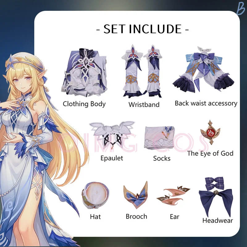 Genshin Impact Nicole Reeyn Cosplay Costume Adult Carnival Uniform Wig Anime Halloween Party Costumes Masquerade Women Game