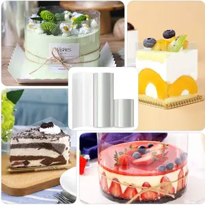 Acetato filme Bakeware para decoração do bolo transparente filme surround bolo, folhas de bolo mousse borda circundante colarinho de bolo DIY 7 principais vendas acetato em rolo - №6